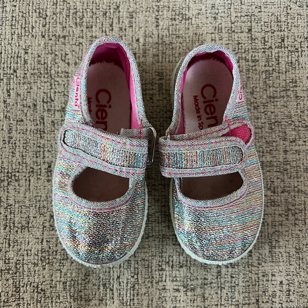 Cienta toddler size 20 (4-5 US) - multi glitter